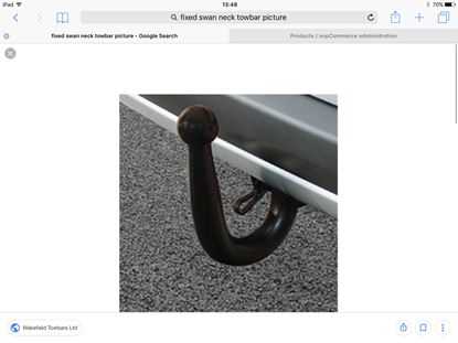 Picture of Fixed Swan Neck Towbar