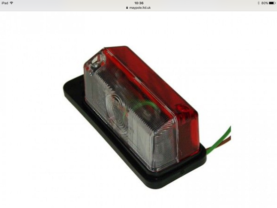 Picture of Radex Red/White Side Marker Lamp BK