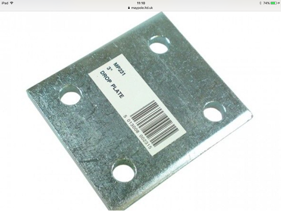 Picture of Zinc Plate 3 inch Drop Plate