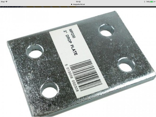 Picture of Zinc Plated 2 inch Drop Plate