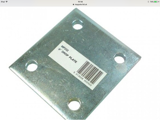 Picture of Zinc Plated 4inch Drop Plate