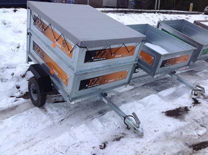 Picture of Erde 122 Car Trailer with High Side Kit and Cover