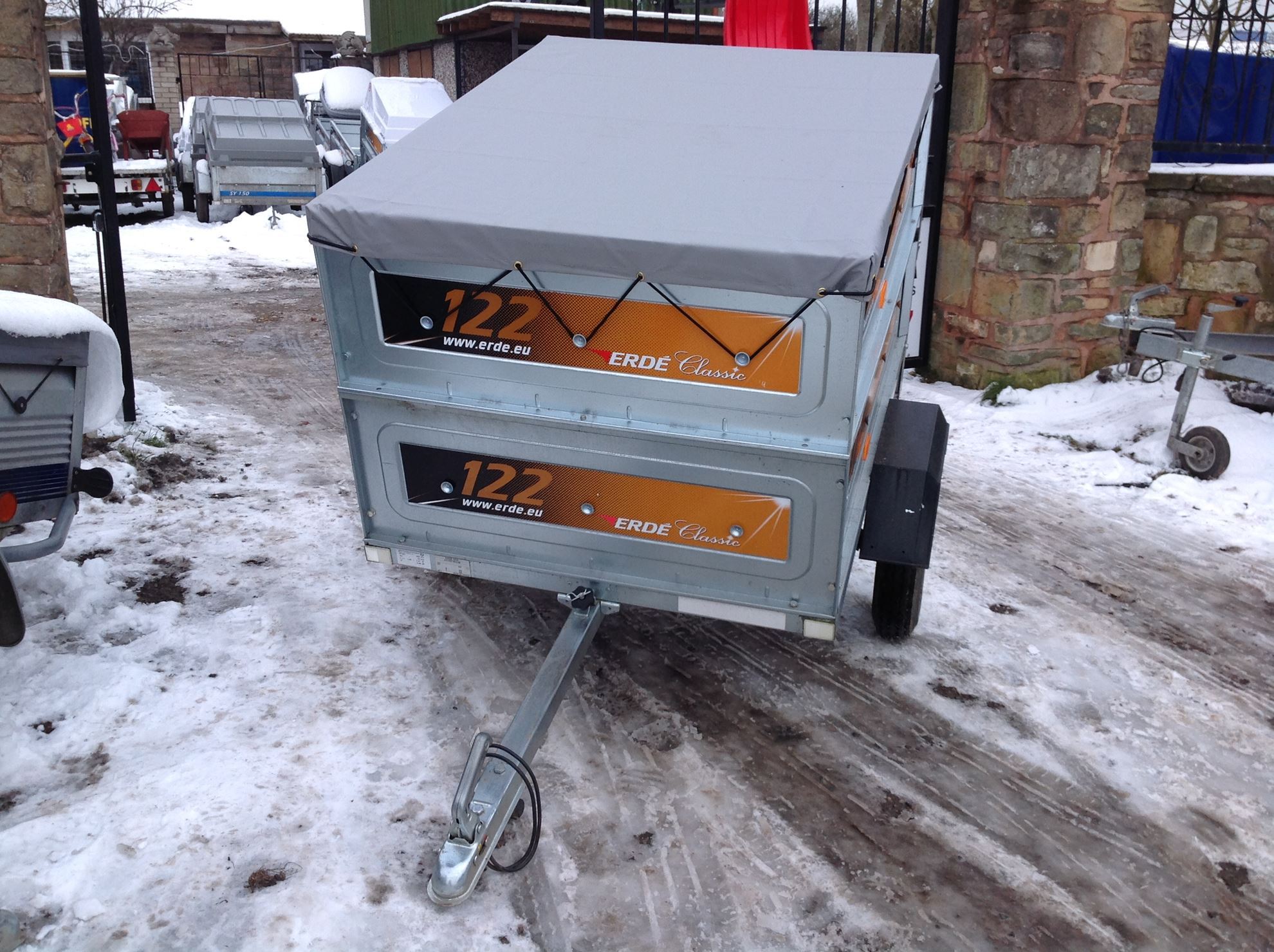 A 57 TOWING. Erde 122 Car Trailer with High Side Kit and Cover A 57 TOWING. Erde 122 Car Trailer with High Side Kit and Cover