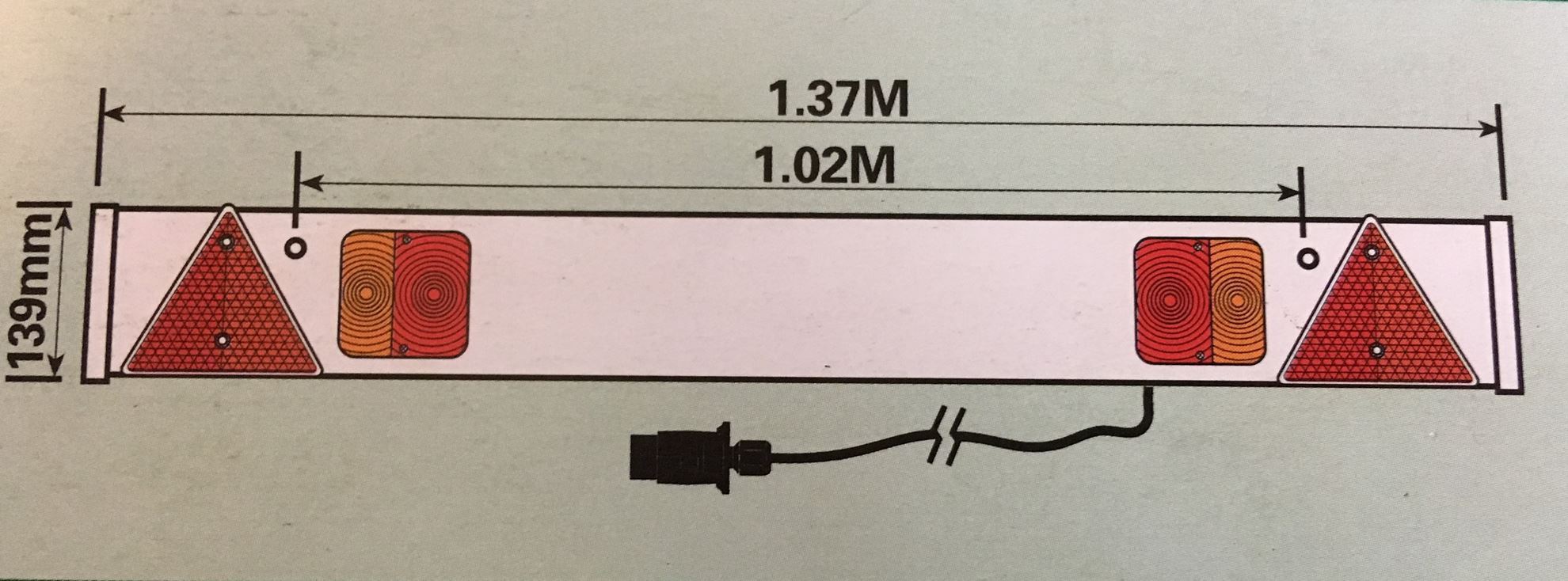 A 57 TOWING. 4ft6 Trailer Light Board