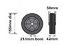 Picture of 155MM BLACK PLASTIC SPARE JOCKEY WHEEL