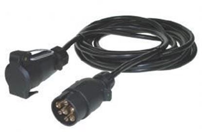 Picture of 7 PIN 3M STRAIGHT EXTENSION LEAD (PLUG TO SOCKET)