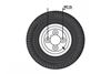 Picture of WHEEL+TYRE 4PLY 400X8